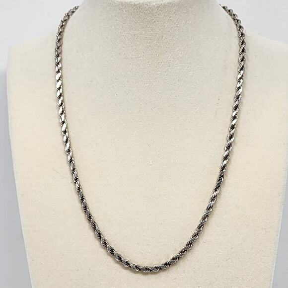 Vintage Sterling Silver Rope Chain - Picture 1 of 5